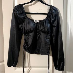 Black blouse satin